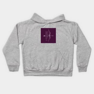 BOW AND ARROW PURPPLE Kids Hoodie